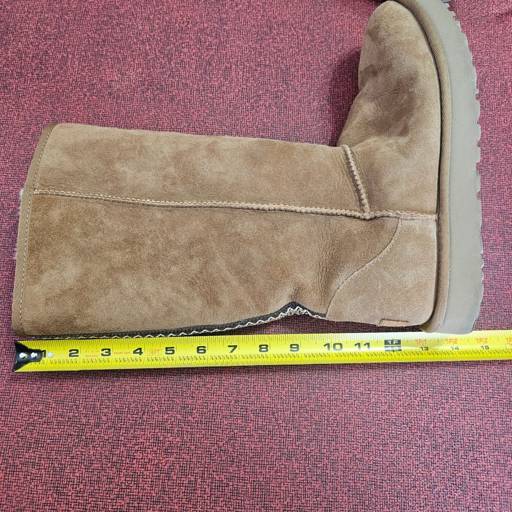 UGG Australia Classic Tall II Tasman Braid Suede Shearling Boots 10 Chestnut - Picture 9 of 10